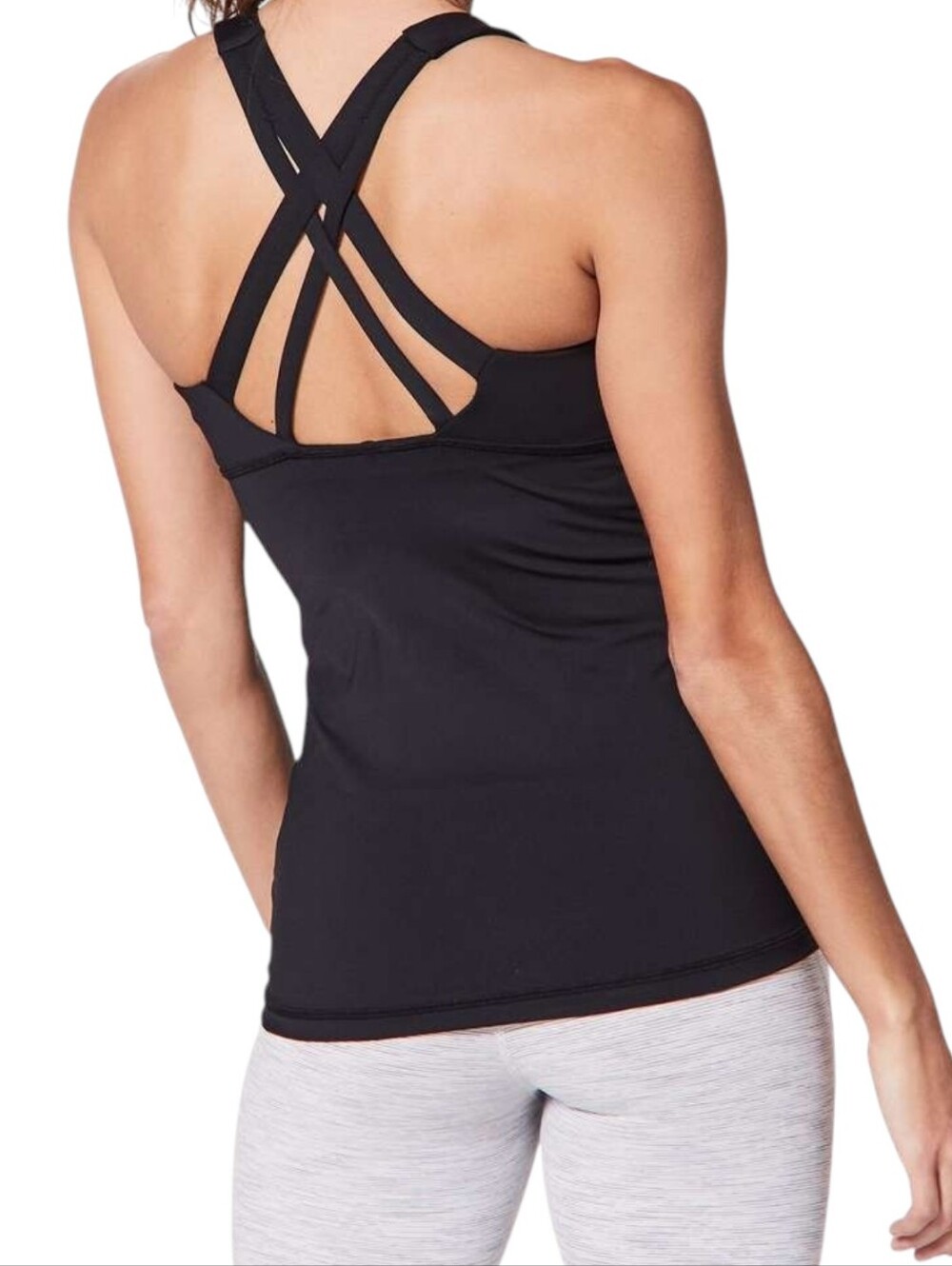 Lululemon Stash N Run Black Workout Tank Top